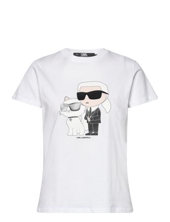 Ikonik 2.0 T-Shirt T-shirt Top Hvid Karl Lagerfeld