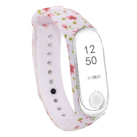 Xiaomi Mi Band 3 / Mi Smart Band 4 floral silikone Urrem - Dragonfly Blomst