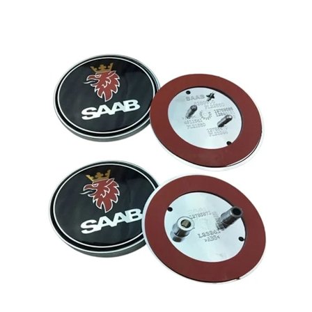 2 kpl hiilikuituinen auton etukannen logotavaratilan tunnus Saab 68mm