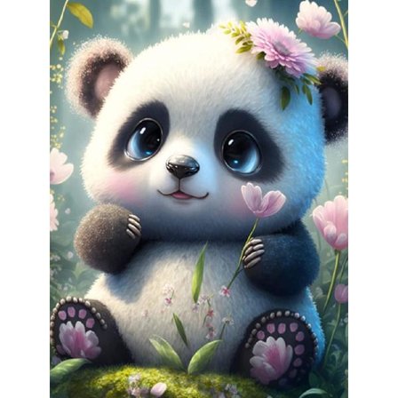 30x40cm, Panda Diamond Painting 5d diamantmalt rhinestones brodert lerret