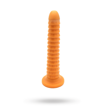 Goldplay Ribbed XL 40 cm - Vuxen.se - Stor butt plugg, stor dildo