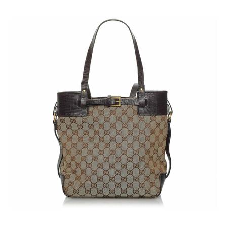 Gucci Vintage, Pre-owned Tote Bag Bruin, Dames, Maat:ONE Size