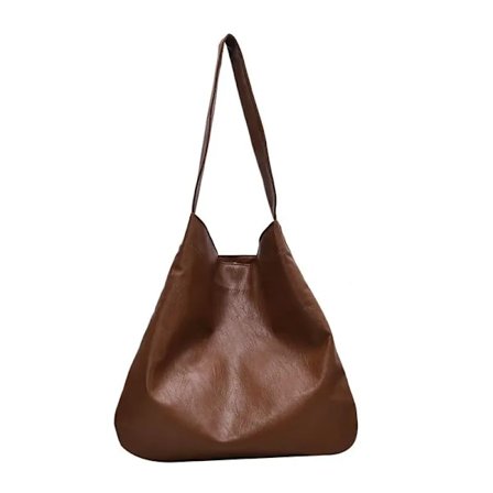 Vintage Dam Tote Väska Stor Kapacitet Axelväska Mjuk PU Läder Handväska Designer Underarm Väska