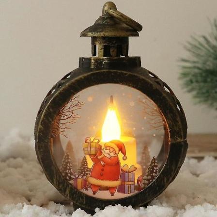 Juldekorationer till hemmet Jultomten Snögubbe Lykta Ljus Julgransprydnader Julklappar Navidad 2021 Nyår 2022 Bronze Santa