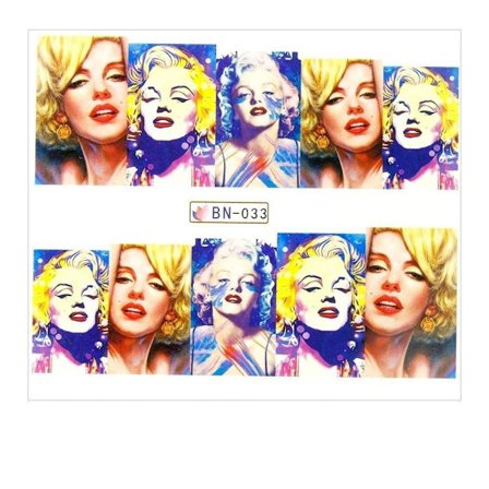 Vanddekaler - Marilyn Monroe - BN-033 - Til negle