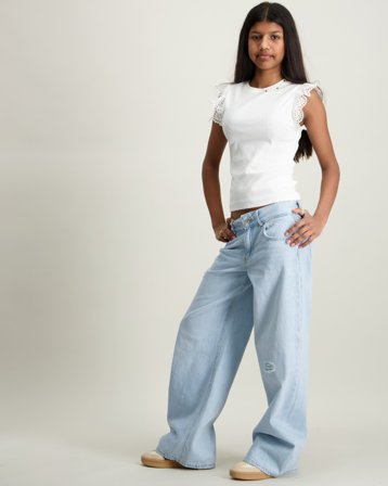 Kids ONLY KOGMOTT WIDE LB DEST DNM AZG Blau Jeans Mädchen - Kids Brand Store