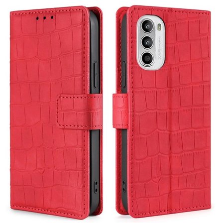 Croco Motorola Moto G82 / Motorola Moto G52 skal - Röd