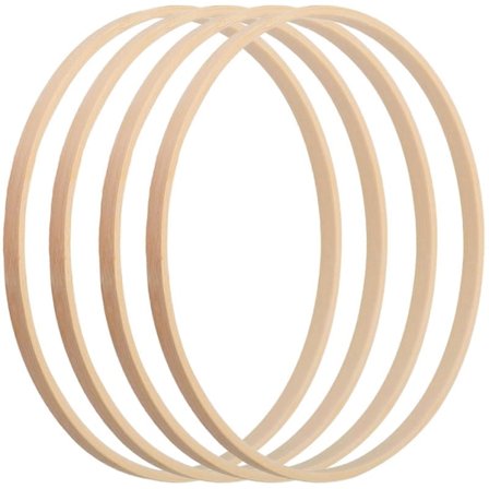 Puurenkaat askarteluun, unisiepparirenkaat bambu, puurengas 15 cm, puurenkaat makramee, makrameerenkaat, puuvanteet