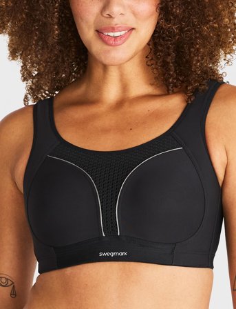 Swegmark Dynamic Intense Sport Bra Moulded Cups - Black - D x 80