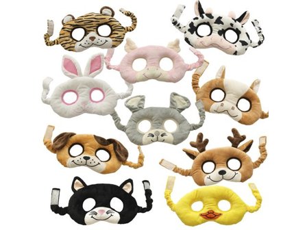 Ansiktsmasker djur 10/fp - Lyreco - Skola och förskola - Lekmaterial - Handdockor
