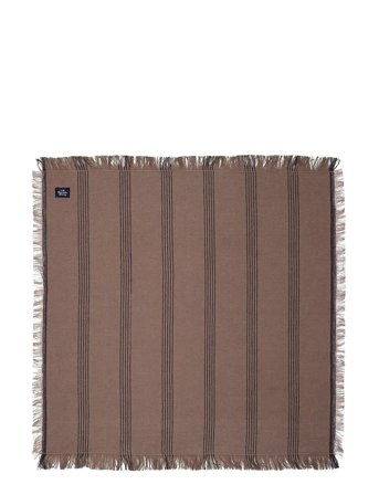 Lexington Home Striped Linen/Cotton Napkin With Fringes - Brown - 50X50