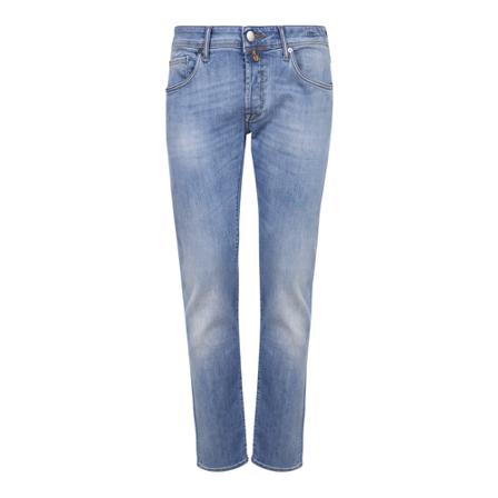 Incotex, Straight trousers Blauw, Heren, Maat:W32
