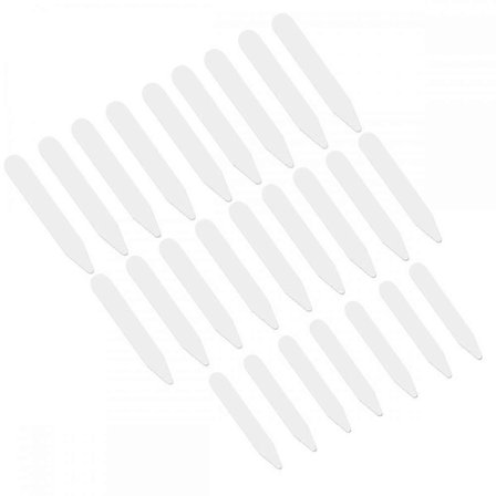 100 st Vita Kragstöd i Plast för Skjortor i 3 Storlekar