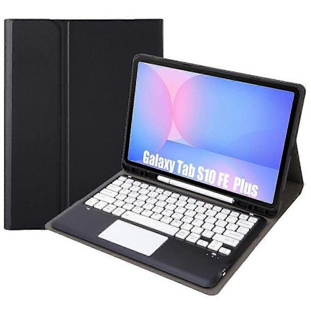 Bluetooth-tangentbord kompatibelt med Galaxy Tab S10 FE+ - Perfekt Svart+Svart Vit_tfrf