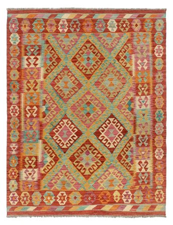 Oriental Kilim Afghan Old Style Rug 144X192 Wool, Afghanistan