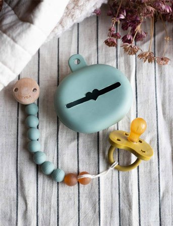 HEVEA Pacifier Holder, Natural Rubber - Multi/patterned - ONE SIZE