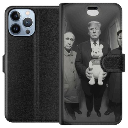 Kompatibelt Lommeboketui til Apple Apple iPhone 13 Pro Max Svart-hvit kunstbilde med surrealistisk politisk symbolikk og uventet kontrast, provoserend