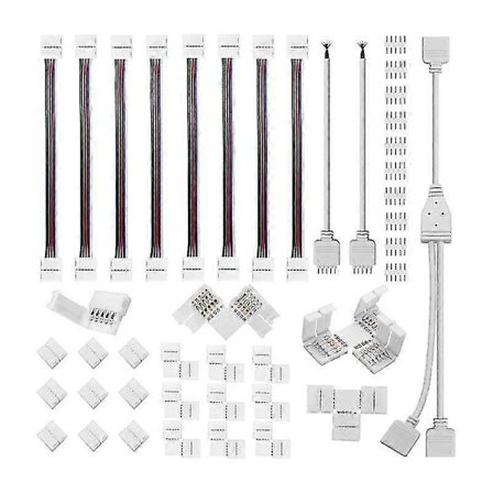 5-pins LED Strip Koblingssett, for 12 mm RGBW LED Strip-tilkobling Inkluderer T-formet 5-pins LED RGBW-kontakt