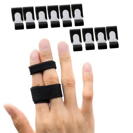 Fingerskydd, 10-pack Fingerbandage för Brutet, Förstuvat, Frakturerat Finger, Fingerbandage för Stukat, Svullna, Urledda Leder (svart)