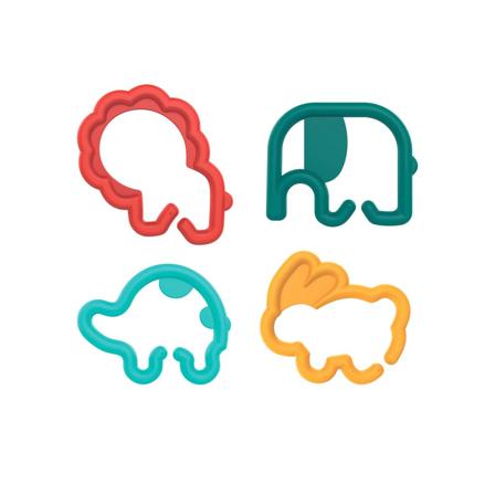Scandinavian Baby Products - Eläimen Muotoiset Sormukset Värikkäät - Beige