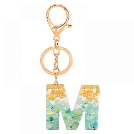 Damska stora bokstavsnyckelringar med tofsar, bokstavsnyckelring charm, nyckelkedja, väska charm tillbehör