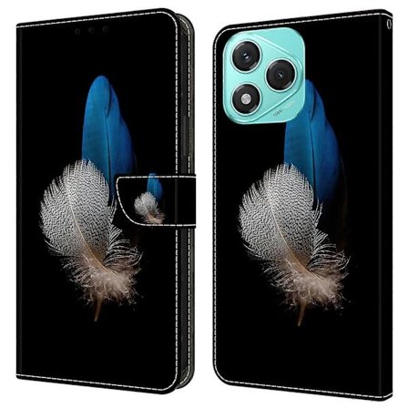 Honor 400 Lite 5G -kotelo, 3D-kuvioitu PU-nahkalompakkopuhelinkotelo jalustalla