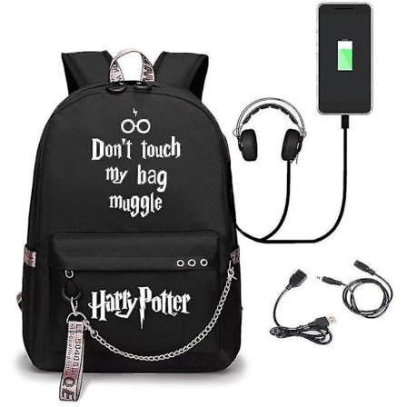 Harry Potter Backpack Usb Charging School Bag Oxford Cloth