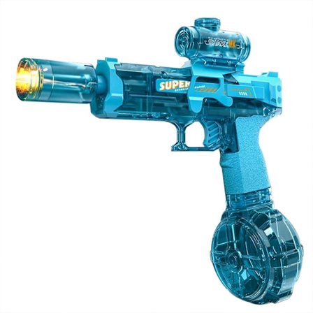 Elektrisk vandpistol, lang rækkevidde, automatisk vandsprøjtepistol med lysende vandblastere til børn og voksne [D]