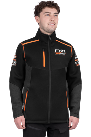 Pulover FXR Altitude Tech Cu Fermoar negru/portocaliu S
