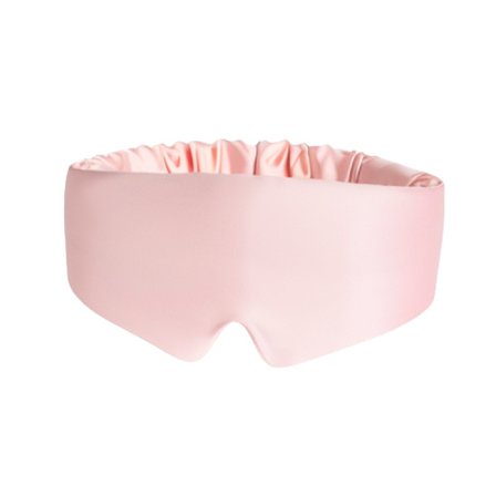 Justerbar sovemaske for voksne - Mørkleggende øyemaske for soving - Reisebind for menn og kvinner - Myk komfortabel nattmaske - Rosa