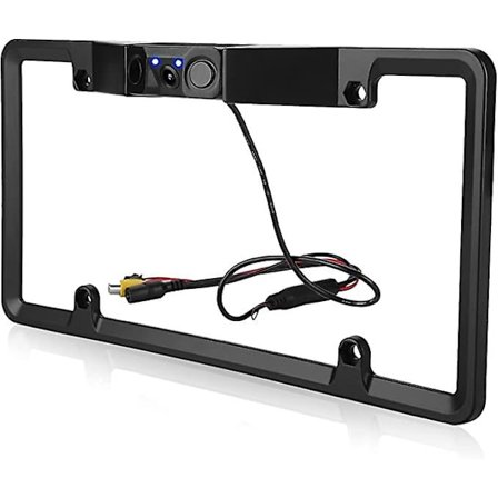 Sonew Bilens Backup-kamera, Full HD Front Bilvideoinspelare Backkamera Kit Med 2 LED, Enkel Installation, Vattentät