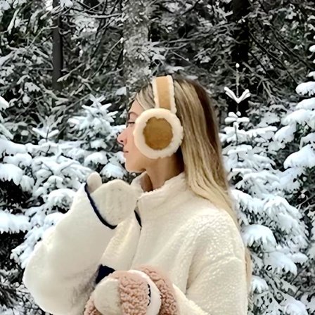 Fashion Foldable Earflaps Cold Protection Winter Warm Soft Plush Earmuffs Solid Color Faux Fur Ear-Muffs Women Men Ear Covers