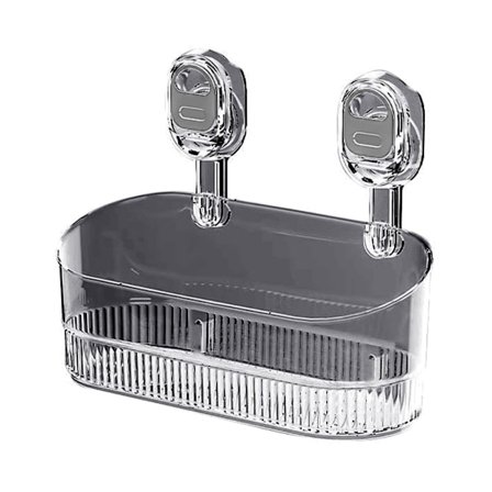 Sugekopp Dusjorganisator Uten Boring Gjennomsiktig Klar Oppbevaringsboks for Bad