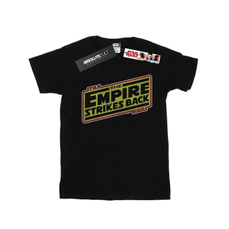 Star Wars Dam/Damer The Empire Strikes Back Logo Bomull Boyfriend T-shirt Black 3XL