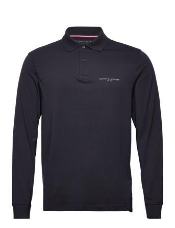 Clean Jersey Regular Ls Polo Polos Long-sleeved Tummansiniset Tommy Hilfiger