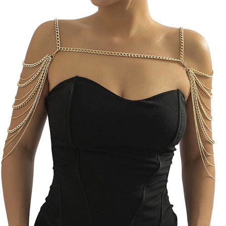 Punk Shoulder Chain Tofs Layered Upper Arm Chain Metal