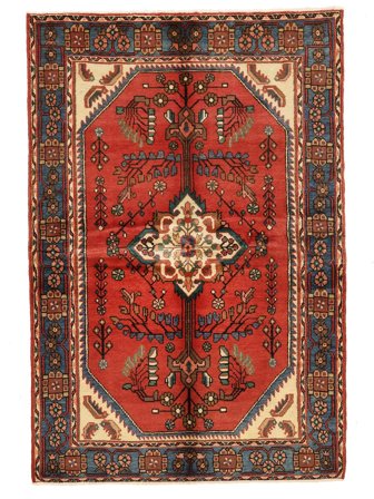 Hand Knotted Nahavand Rug 142X208 Oriental Wool Small