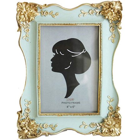 Vintage fotoramme 4x6 antik smuk fotoramme grøn u