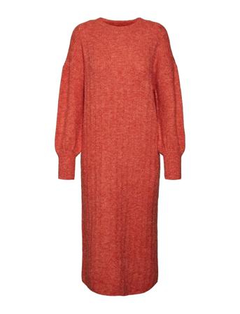 Vmhailey Ls O-Neck Long Dress Ga Dresses Knitted Dresses Oransje Vero Moda*Betinget Tilbud