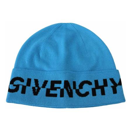 Givenchy, Beanies Blauw, Dames, Maat:ONE Size