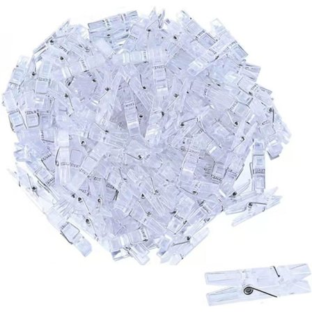 Gjennomsiktig klesklype, mini gjennomsiktige klesklyper, mini plast
