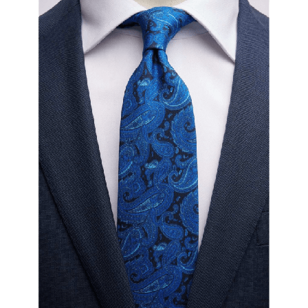 John Henric Tie Paisley Kostymtillbehör Herr Blå 7,5