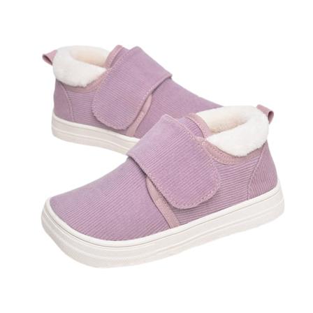 Barn Fuzzy Moccasin Tofflor Rund Tå Varm Casual Sko Walking