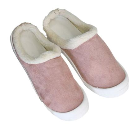 Kvinnor Slip On Clog Tofflor Closed Toe Plysch Tofflor