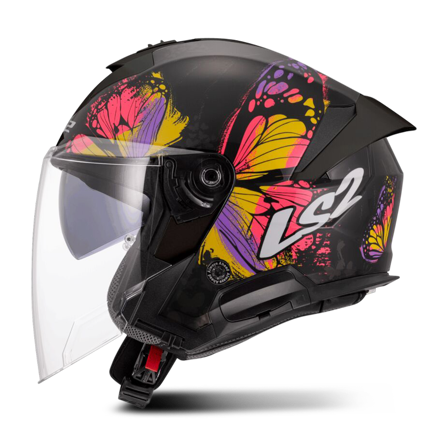 Halvhjelm LS2 OF618 Verso II Svart/Gul M