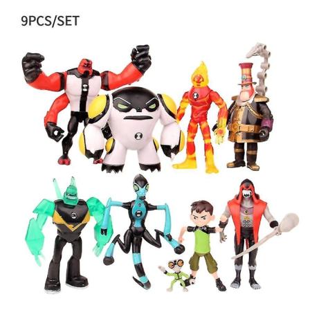 "ben 10 Rustbucket Figur Bundle (1.18""""-4.72"""") Figurer Legetøj 9stk/sæt"""