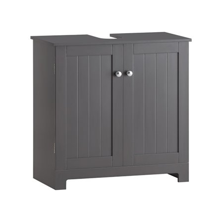 SoBuy Underskab til vask med 2 døre i mørkegrå 60x30x60cm, funktionel BZR18-DG