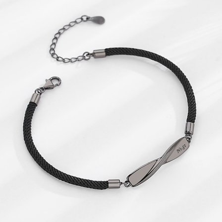 2 st Mobius ring par armband sterling silver man och kvinna, ZQKLA