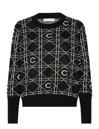 Seawool With Logo Tops Knitwear Jumpers Black Coster Copenhagen