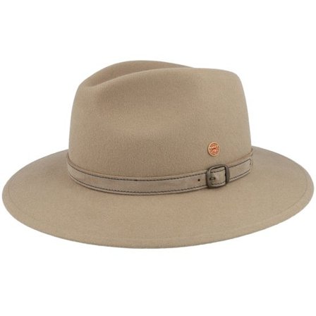 Mayser - Beige fedora Hatt - Gedeon Wool Steppe Fedora @ Hatstore